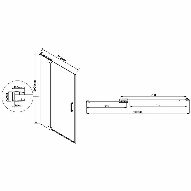Душевая дверь Vincea Extra 90 VDP-1E8090CG