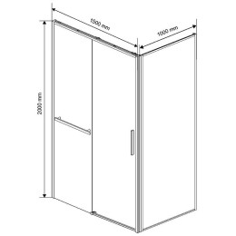 Душевой уголок Vincea Slim Soft 150x100 VSR-1SS1015CLGM