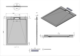 Душевой поддон из искусственного камня Vincea 120х100 VST-4SRL1012G