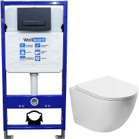 Комплект унитаза Vincea Globo VT1-14S с инсталляцией WellWant Standart 50 WWISI111BB