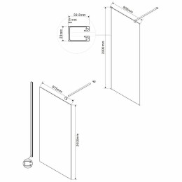 Душевая перегородка Vincea Walk-In 90 VSW-1H900MRGM