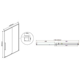 Душевая дверь Vincea Arno 120 VPS-1A120CGB