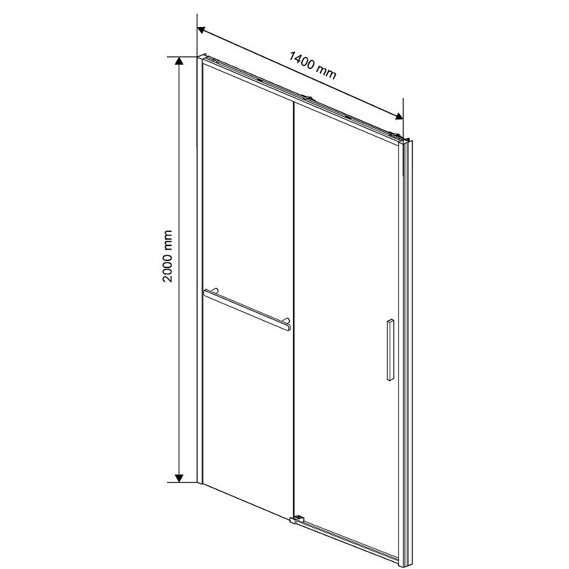 Душевая дверь Vincea Slim Soft 140 VDS-1SS140CLGM