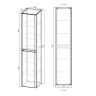 Шкаф пенал Vincea Vico 35 VSC-2V170BT подвесной
