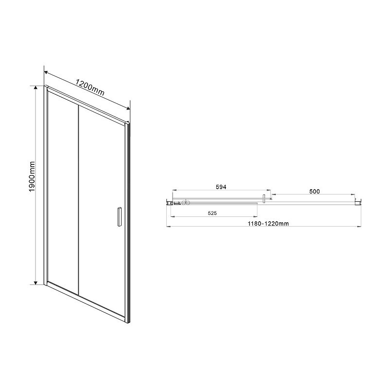 Душевая дверь Vincea Garda 120 VDS-1G120CGB