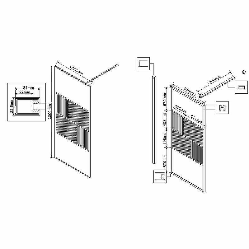 Душевая перегородка Vincea Walk-In 100 VSW-1HC100CFGM