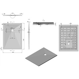 Душевой поддон из искусственного камня Vincea 110x80 VST-4SR8011A