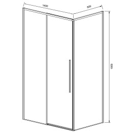 Душевой уголок Vincea Slim-N 140x80 VSR-4SN8014CLG