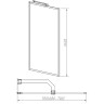 Шторка на ванну Vincea 70x140 VSB-41700FLGM