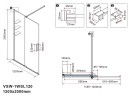 Душевая перегородка Vincea Walk in WSL 120 VSW-1WSL120CGGM