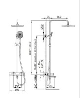 Душевая система Vincea Cube VSFS-1C1BC
