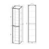 Шкаф пенал Vincea Paola 35 VSC-2P170BT-L подвесной