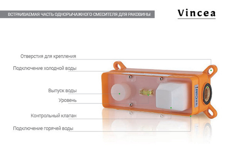 Смеситель для раковины Vincea Next VBFW-1N1MB