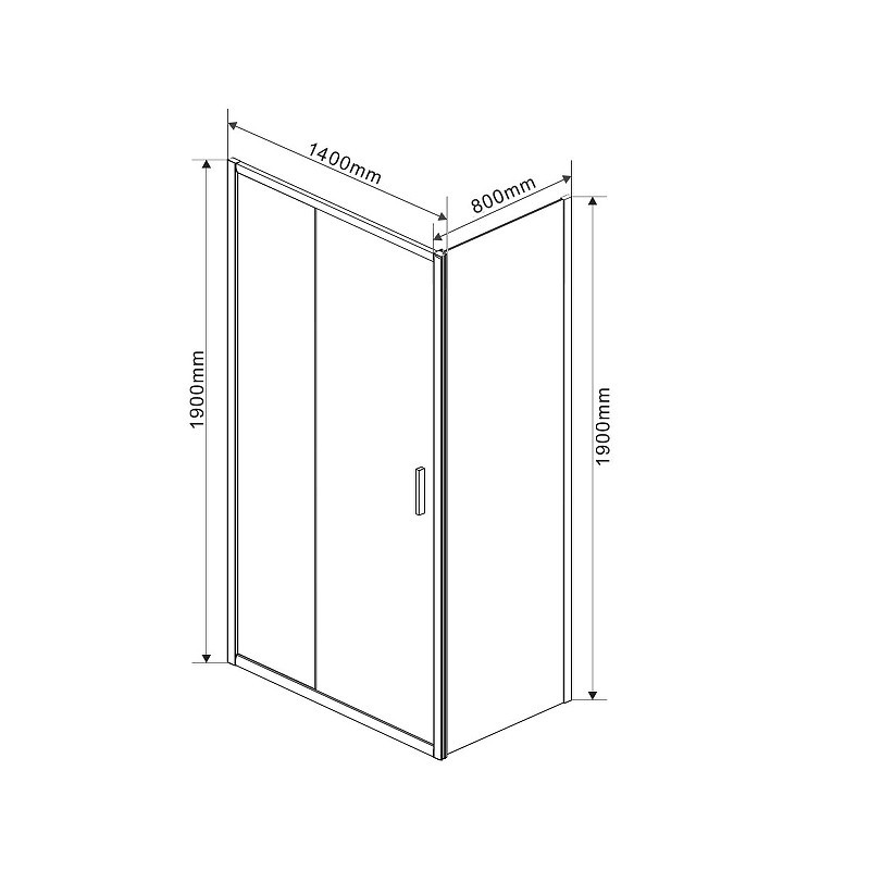 Душевой уголок Vincea Garda 140х80 VSR-1G8014CLB