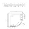 Душевой уголок Vincea Alpha 90x90 VSQ-3AL900MT