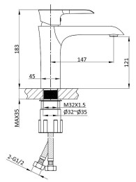 Смеситель для раковины Vincea Esse VBF-1E1MB