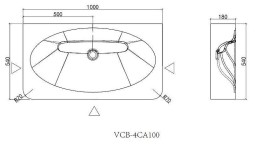 Раковина подвесная Vincea Каприз (Caprise) 100 VCB-4CA100MWLG