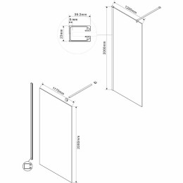 Душевая перегородка Vincea Walk-In 120 VSW-1H120CGGM