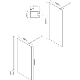 Душевая перегородка Vincea Walk-In 100 VSW-1H100MR