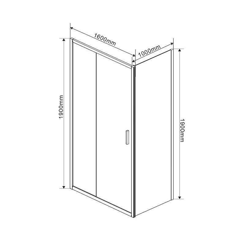 Душевой уголок Vincea Garda 160х100 VSR-1G1016CH