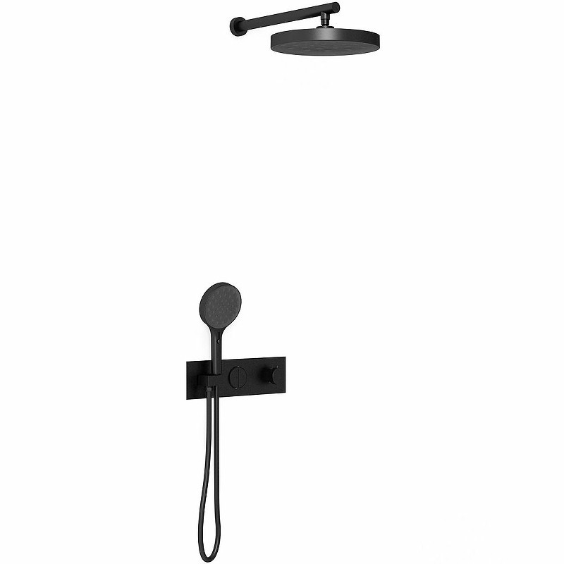 Душевая система Vincea Inspire VSFW-422TI2MB с термостатом