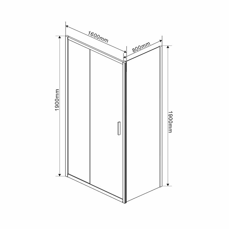 Душевой уголок Vincea Garda 160х80 VSR-1G8016CH