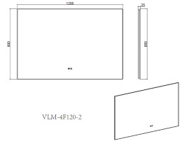 Зеркало Vincea 120 VLM-4F120BG-2 с подсветкой