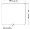 Зеркало Vincea 90 VLM-3VC9008-2 с подсветкой
