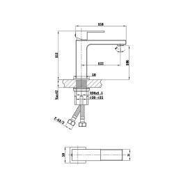 Смеситель для раковины Vincea Cube VBF-1C01BC