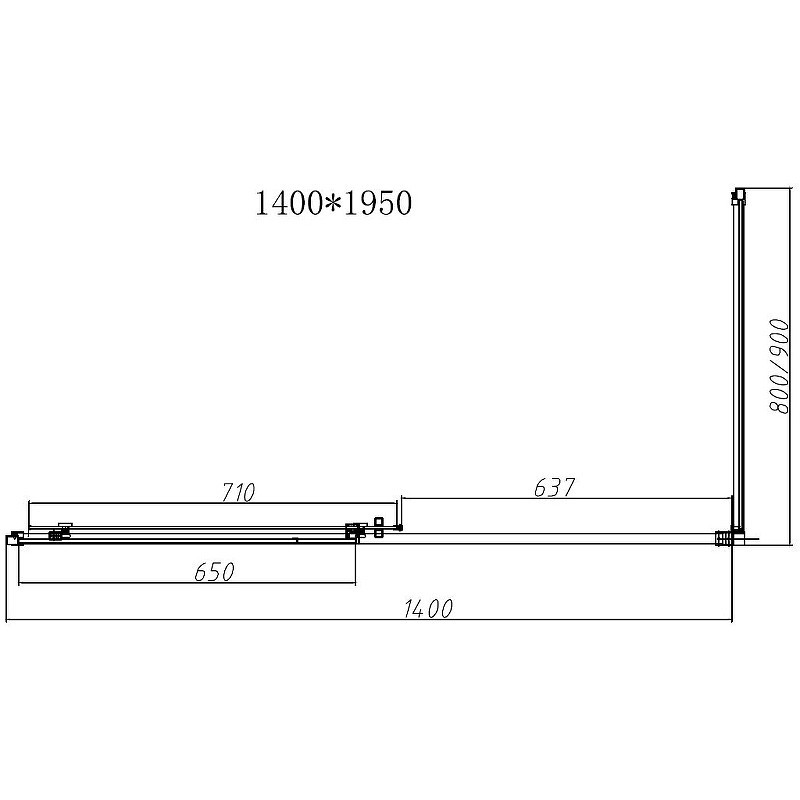 Душевой уголок Vincea Slim-N 140x80 VSR-4SN8014CLGM
