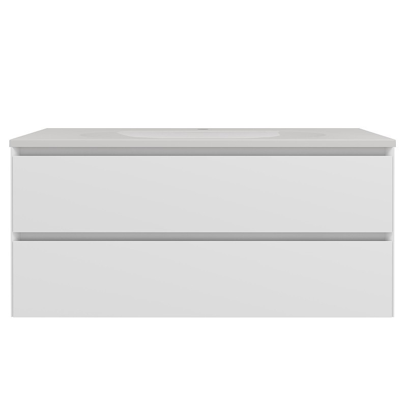 Тумба под раковину Vincea Люка Софт-Тач (Luka Soft-Touch) 100 VMC-2L100MW подвесная
