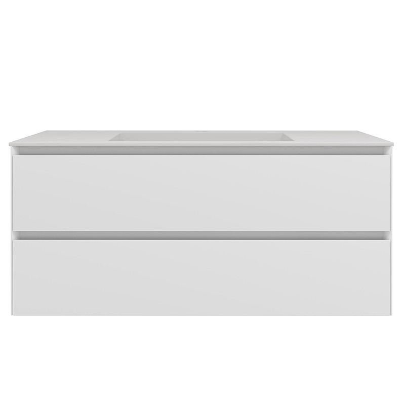 Тумба под раковину Vincea Люка Софт-Тач (Luka Soft-Touch) 100 VMC-2L100MW подвесная