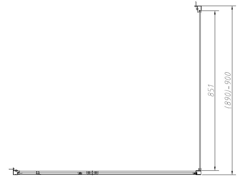 Душевой уголок Vincea Slim-N 100x90 VSR-4SNP9010CLGM