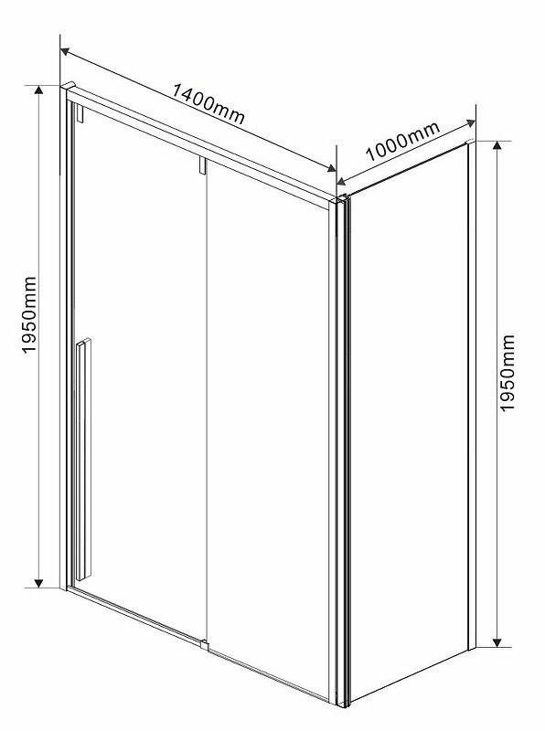 Душевой уголок Vincea Lugano 140х100 VSR-1L1014CLB-1