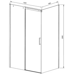 Душевой уголок Vincea Dice 120x80 VSR-4D8012CLGM