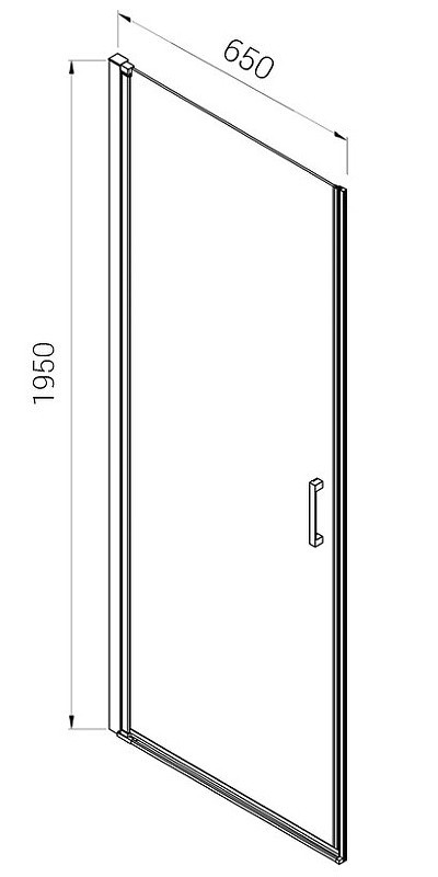 Душевая дверь Vincea Alpha 65 VDP-3AL650CL