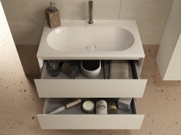 Тумба под раковину Vincea Люка Софт-Тач (Luka Soft-Touch) 80 VMC-2L800MW подвесная