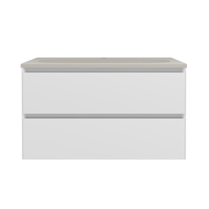 Тумба под раковину Vincea Люка Софт-Тач (Luka Soft-Touch) 80 VMC-2L800MW подвесная
