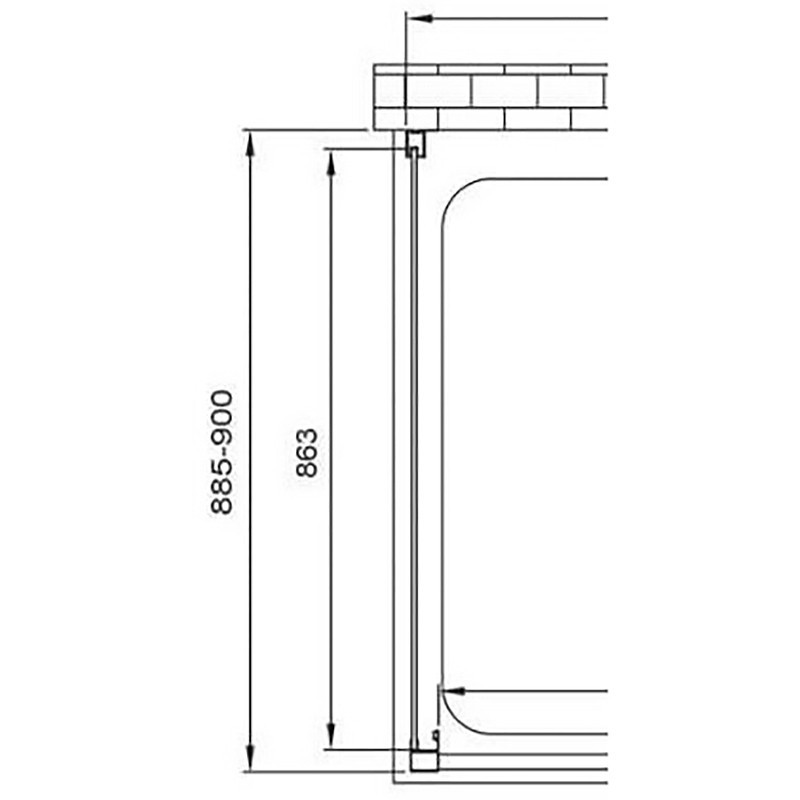 Душевая стенка Vincea Alpha 90 VSG-3AL900CLB