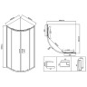 Душевой уголок Vincea City 90x90 VSQ-5CT900CLB