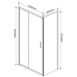 Душевой уголок Vincea Garda 120x80 VSR-1G8012CLG