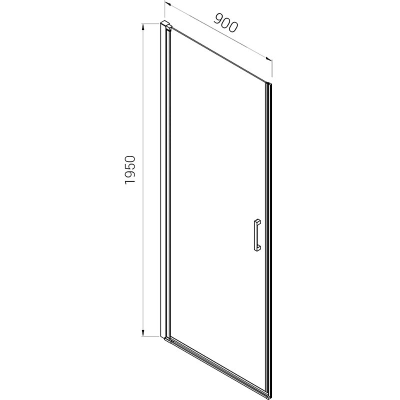 Душевая дверь Vincea Alpha 90 VDP-3AL900CLB