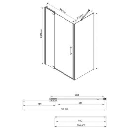 Душевой уголок Vincea Extra 90x90 VSR-1E809090CLGM