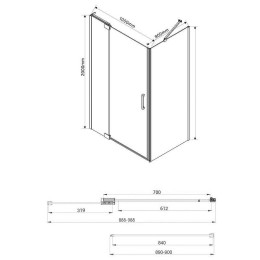 Душевой уголок Vincea Extra 100x90 VSR-1E901090CLGM