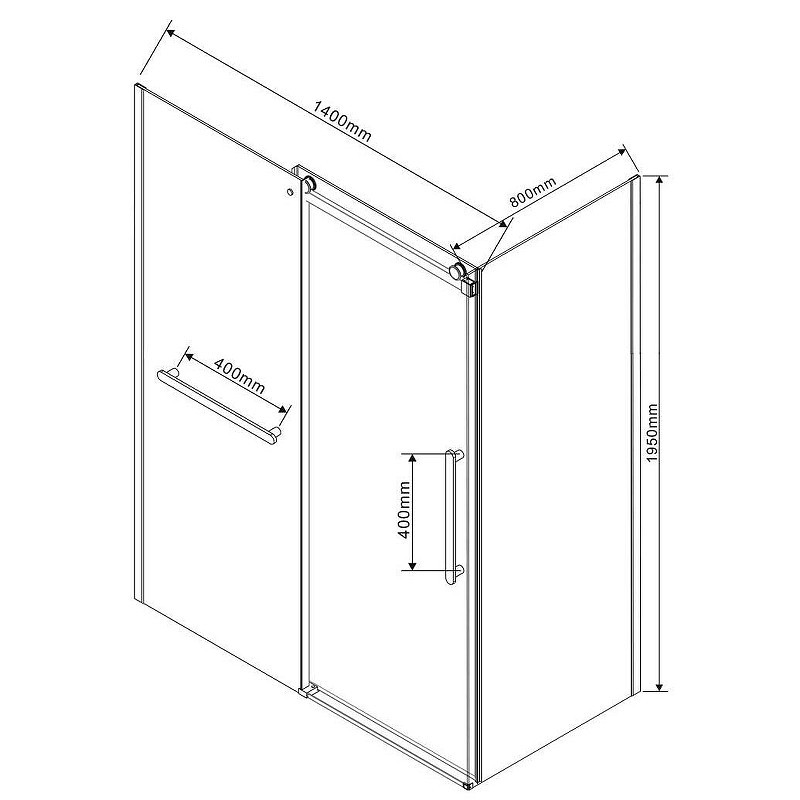 Душевой уголок Vincea Como Soft 140x80 VSR-1CS8014CLB