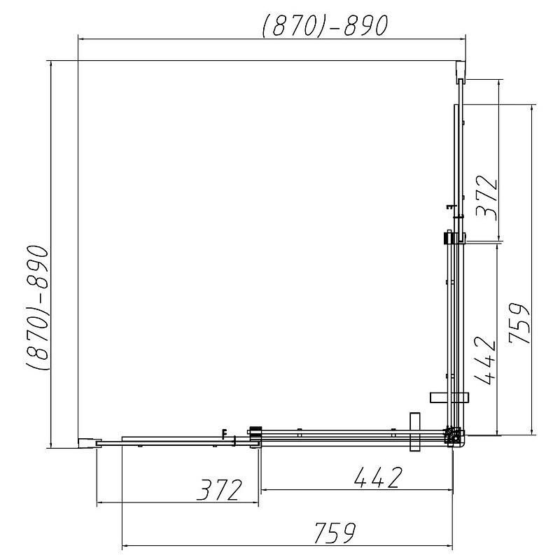 Душевой уголок Vincea Dice 90x90 VSS-4D900CL