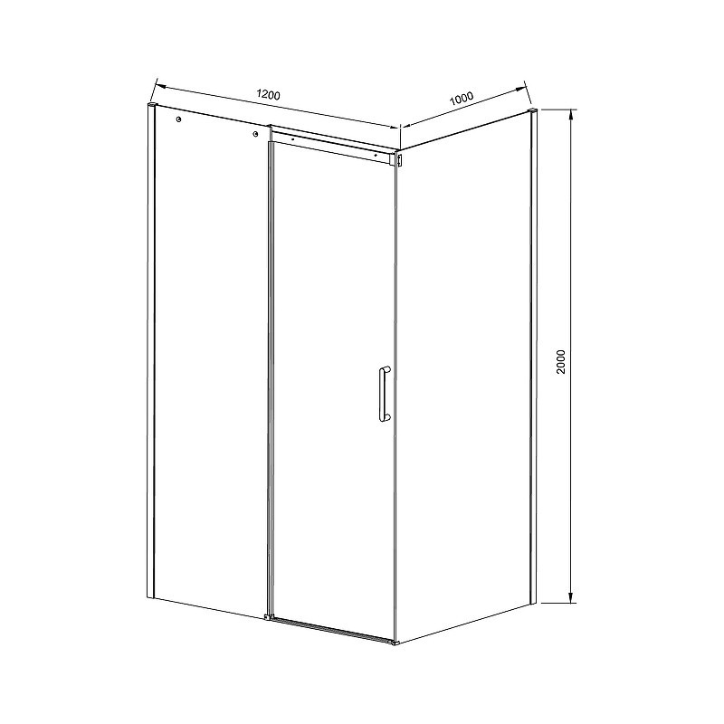 Душевой уголок Vincea Dice 120x100 VSR-4D1012CLB