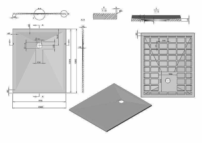 Душевой поддон из искусственного камня Vincea 120x100 VST-4SR1012W