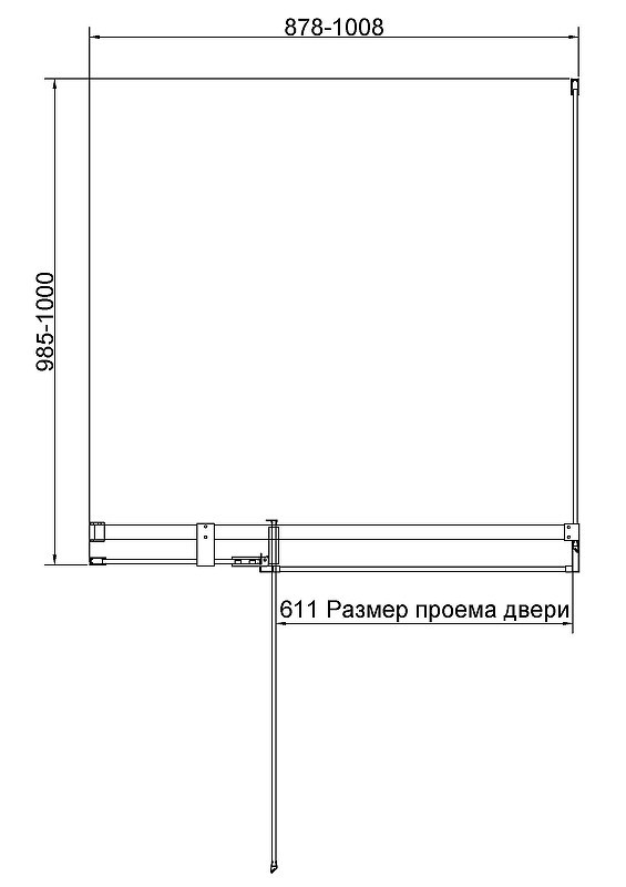 Душевой уголок Vincea Экстенза (Extenza) 100х100 VSR-4EX901010CLBN