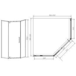 Душевой уголок Vincea Slim-N 100x100 VSP-4SN100CL
